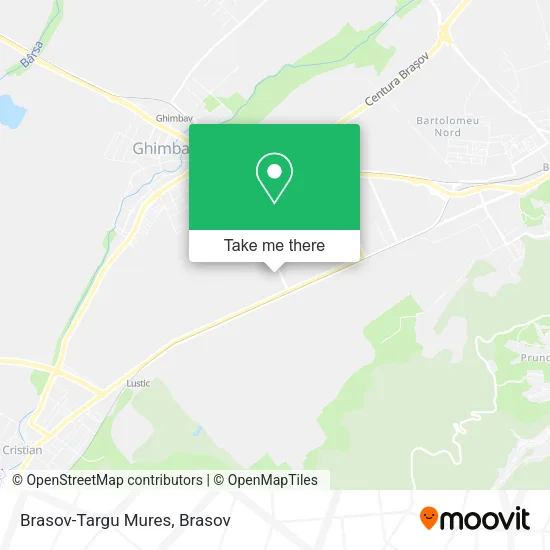 Brasov-Targu Mures map