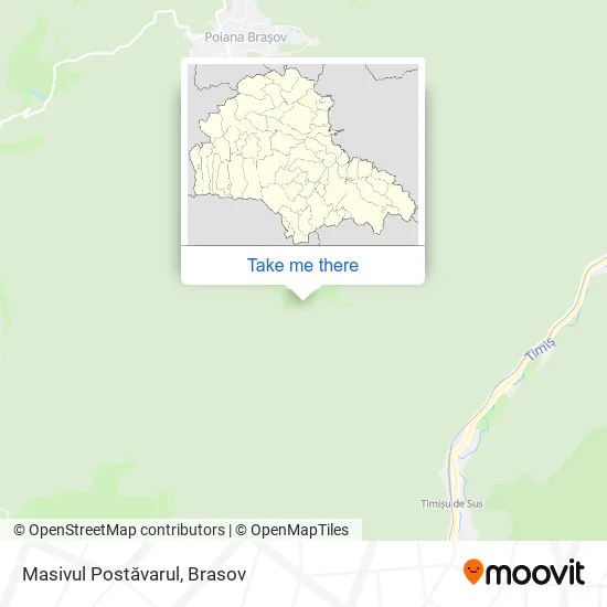 Masivul Postăvarul map
