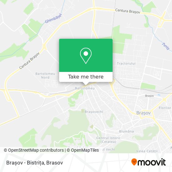 Brașov - Bistrița map