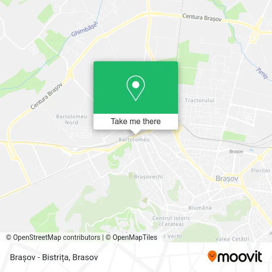 Brașov - Bistrița map