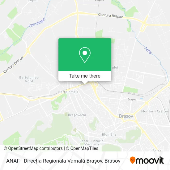 ANAF - Direcția Regionala Vamală Brașov map