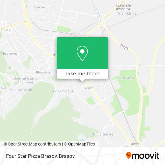 Four Star Pizza Brasov map