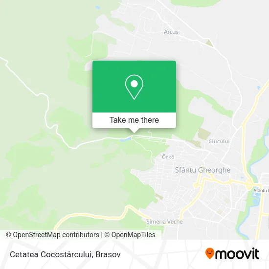 Cetatea Cocostârcului map