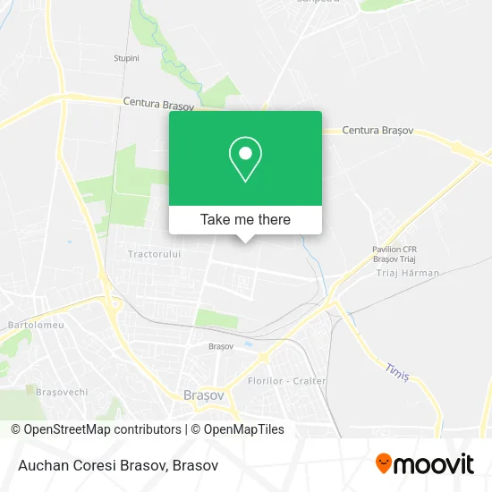 Auchan Coresi Brasov map