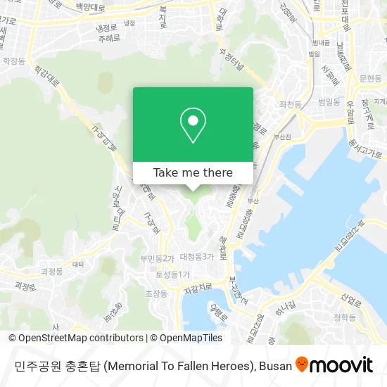 민주공원 충혼탑 (Memorial To Fallen Heroes) map
