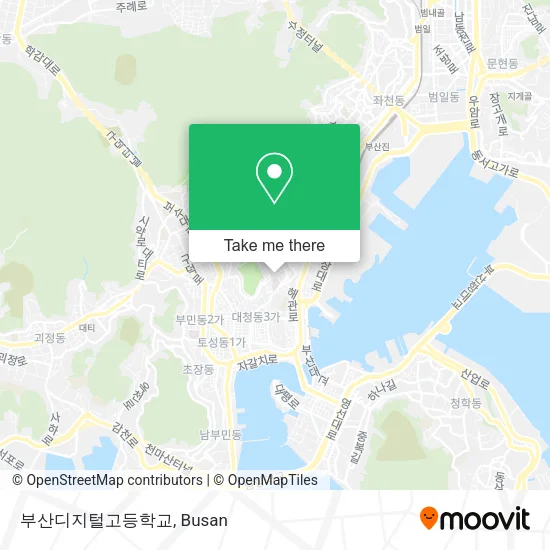 부산디지털고등학교 map