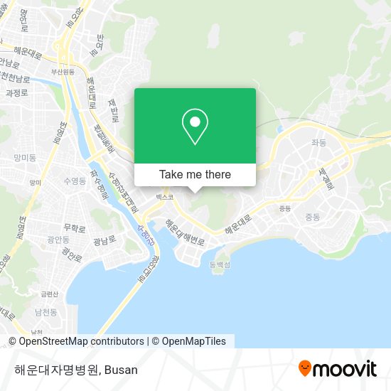 해운대자명병원 map