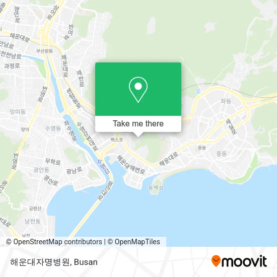 해운대자명병원 map