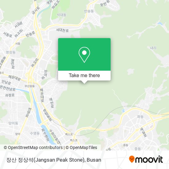 장산 정상석(Jangsan Peak Stone) map
