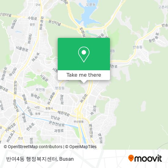 반여4동 행정복지센터 map