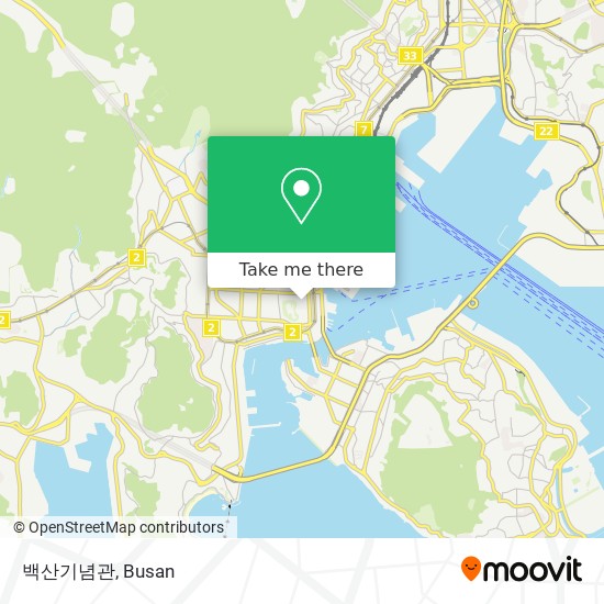 How to get to 백산기념관 (Baeksan Memorial Hall) in 중구 by Metro or Bus