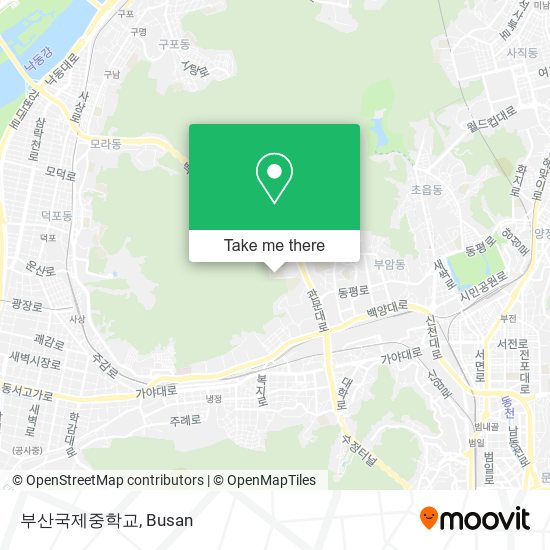 부산국제중학교 map