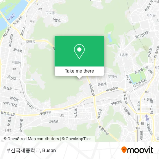 부산국제중학교 map