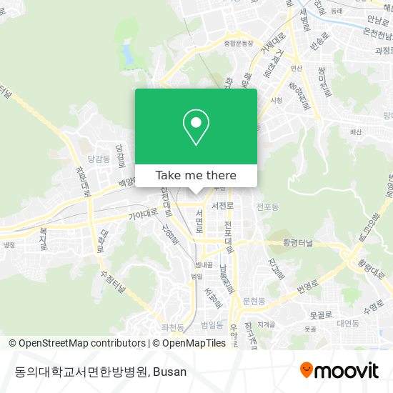 동의대학교서면한방병원 map
