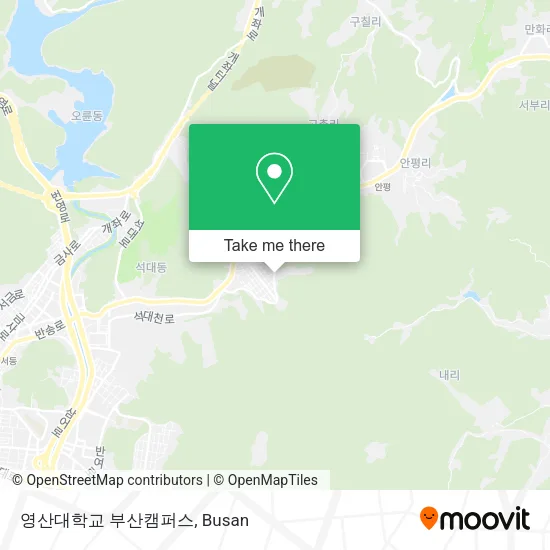 영산대학교 부산캠퍼스 map