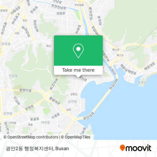 광안2동 행정복지센터 map