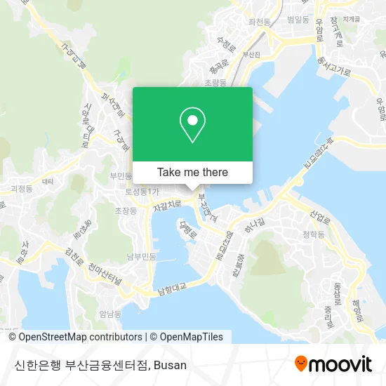 신한은행 부산금융센터점 map