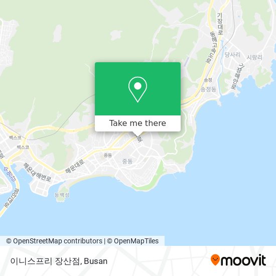 이니스프리 장산점 map