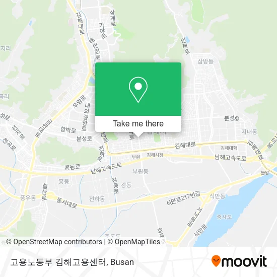 고용노동부 김해고용센터 map