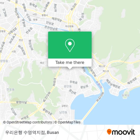 우리은행 수영역지점 map