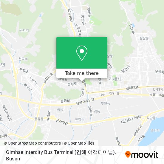 Gimhae Intercity Bus Terminal (김해 여객터미널) map