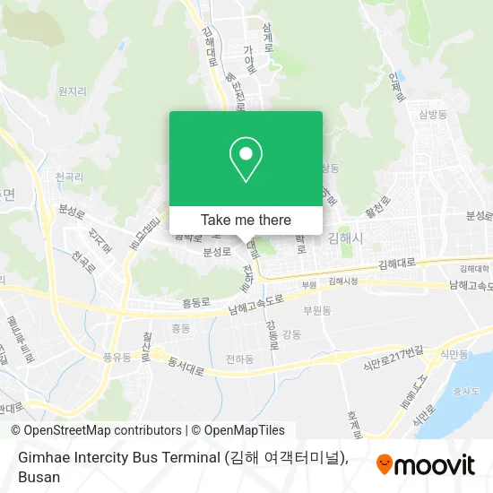 Gimhae Intercity Bus Terminal (김해 여객터미널) map