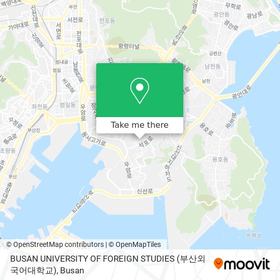 BUSAN UNIVERSITY OF FOREIGN STUDIES (부산외국어대학교) map