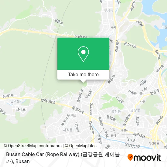 Busan Cable Car (Rope Railway) (금강공원 케이블카) map