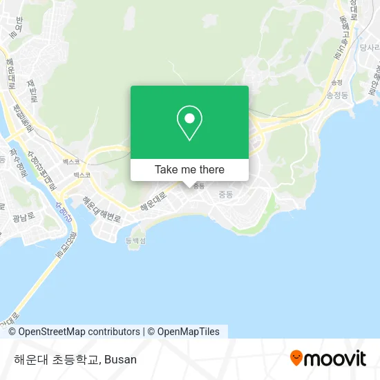 해운대 초등학교 map