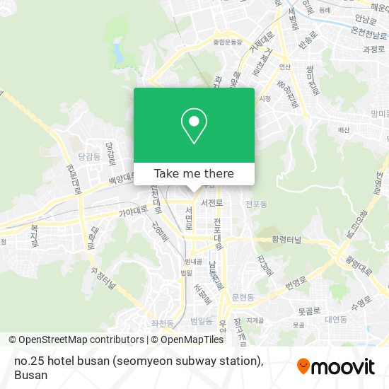 no.25 hotel busan (seomyeon subway station) map