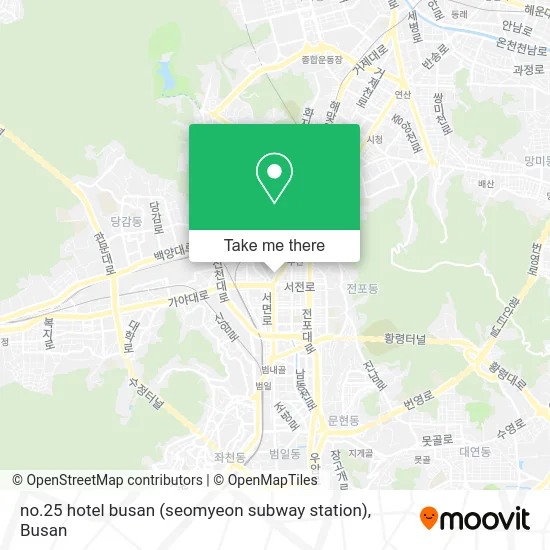 no.25 hotel busan (seomyeon subway station) map