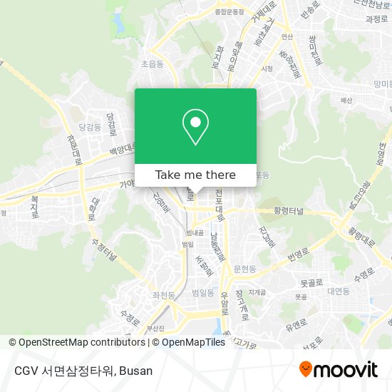 CGV 서면삼정타워 map