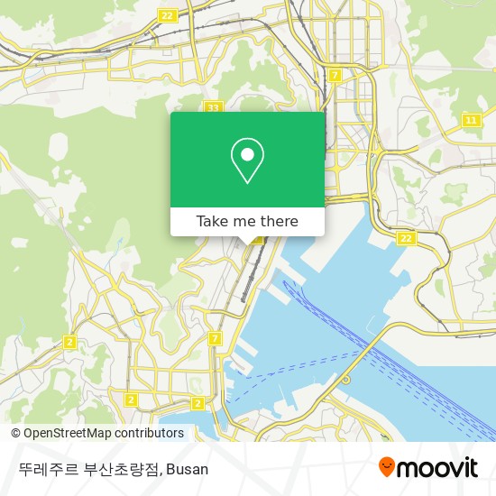 How to get to 뚜레주르 부산초량점 in 동구 by Bus or Metro