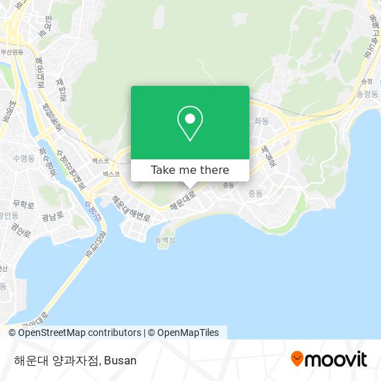 해운대 양과자점 map