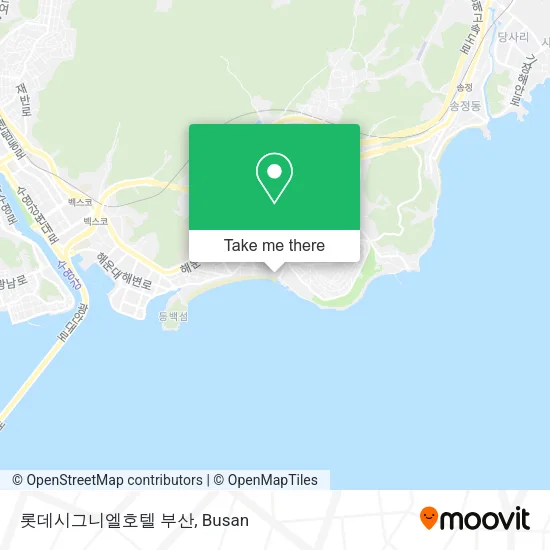 롯데시그니엘호텔 부산 map