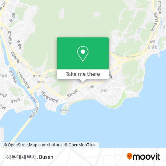 해운대세무서 map