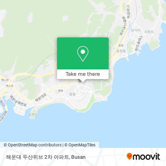 해운대 두산위브 2차 아파트 map