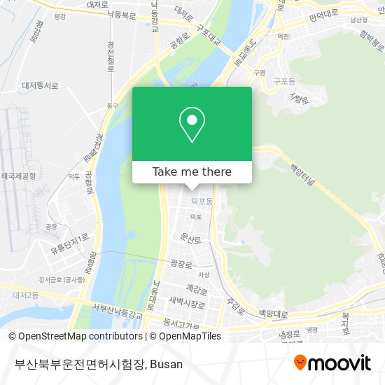 부산북부운전면허시험장 map