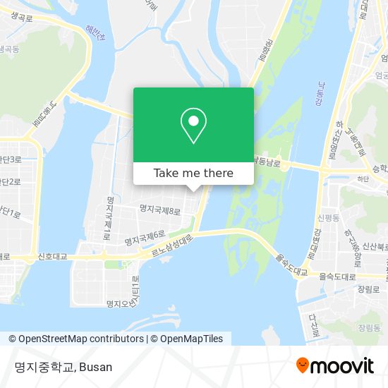 명지중학교 map