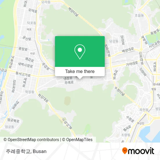주례중학교 map