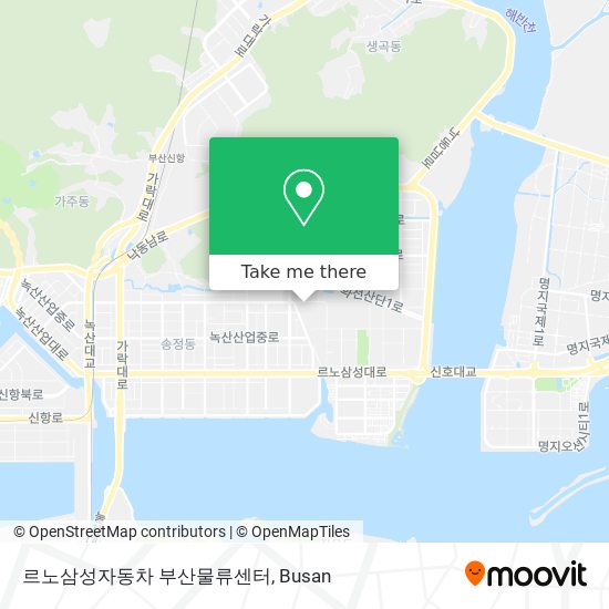 르노삼성자동차 부산물류센터 map