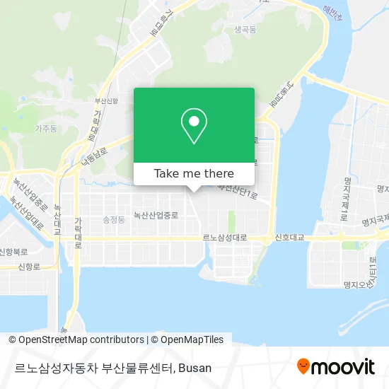 르노삼성자동차 부산물류센터 map