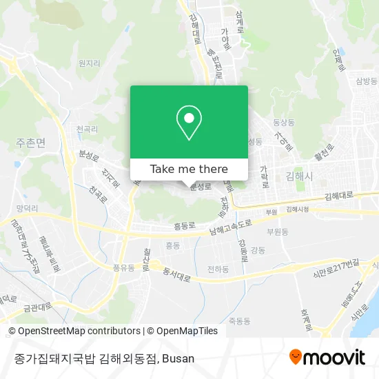 종가집돼지국밥 김해외동점 map