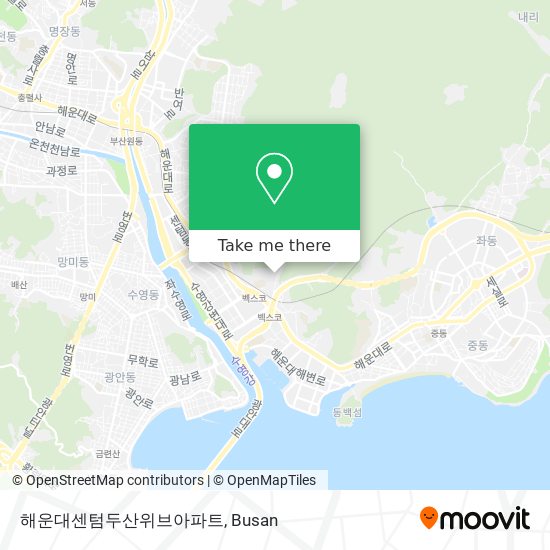 해운대센텀두산위브아파트 map