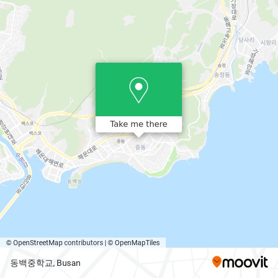 동백중학교 map