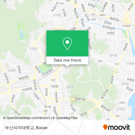 부산여자대학교 map