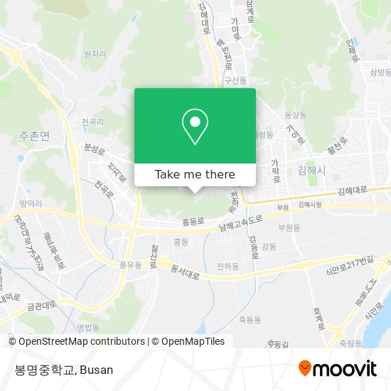 봉명중학교 map