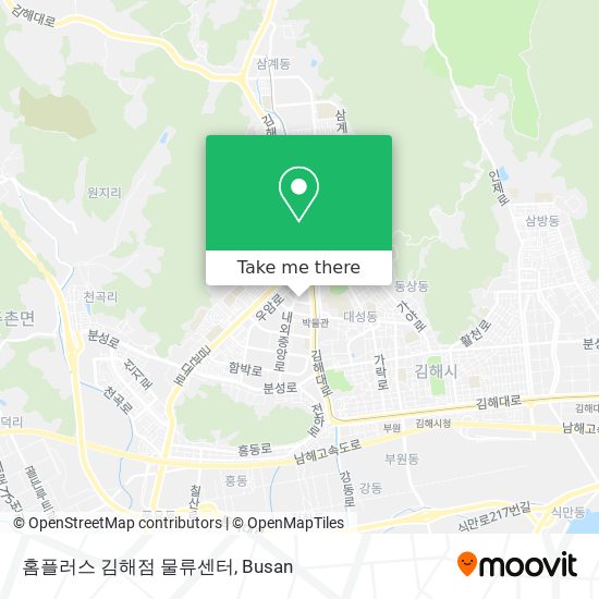 홈플러스 김해점 물류센터 map