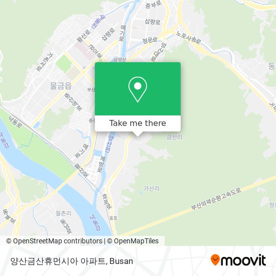 양산금산휴먼시아 아파트 map