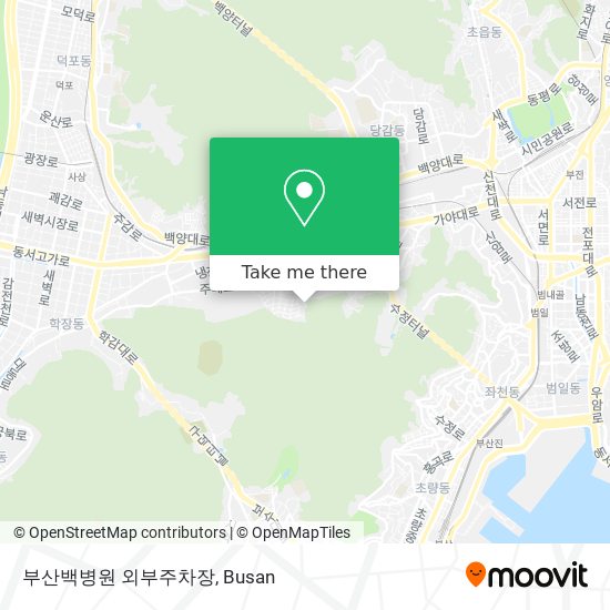 부산백병원 외부주차장 map
